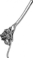 Fork With Spaghetti clip art Preview