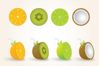 Four Vector Fruits Preview