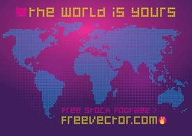 Free Dotted World Map Preview