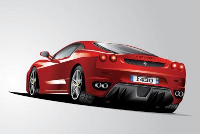 Free Ferrari Vector Illustration Preview
