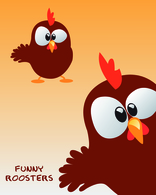 Free Funny Rooster Vector!!! Preview