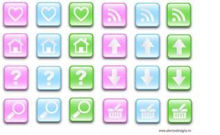 Signs & Symbols - Free Glass Effect Buttons Vectors 