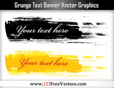 Free Grunge Text Banner Vector Graphics Preview