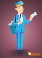 Free Mailman vector character Preview