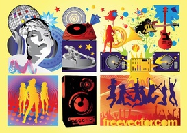 Free Music Party Vectors Preview