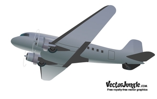 Transportation - Free Retro Styled Vector Airplane 