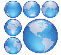 Free Stock Blue Globe Kit Vector Preview