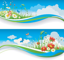 Backgrounds - Free Stock Summer Banners Vector 
