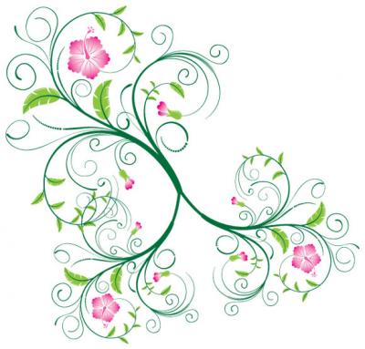 Free Swirl Floral Vector
