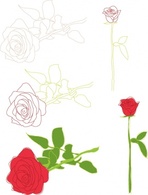 Ornaments - Free Valentines Vectors Roses 