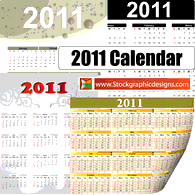 Elements - Free vector calendar 
