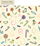 Free vector candy seamless pattern