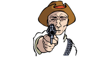 Free vector cowboy with the gun Preview