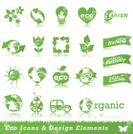 Free vector Ecology Stickers Signs
