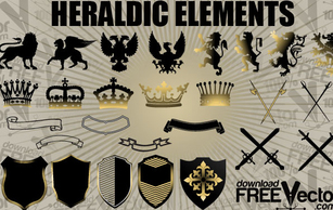 Free Vector Heraldic Elements