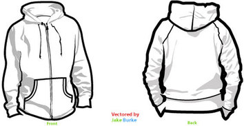 Free vector hoodie templates front and back