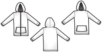 Free vector hoodie templates Preview