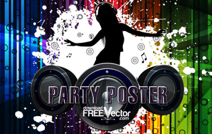 Free Vector Party Poster Preview