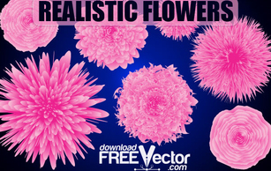 Free Vector Realistic Flowers Preview