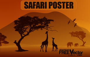 Free Vector Safari Poster Preview