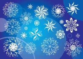 Holiday & Seasonal - Free Vector Snowflakes 