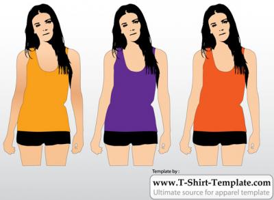 Free Womens Tank Top Template Vector