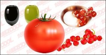 Fruits and vegetables vector material Preview