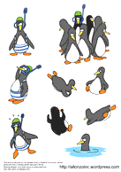 Funny Penguin Vector Set Preview