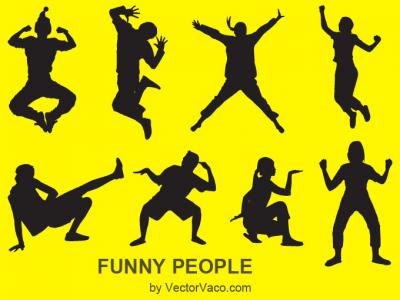 Funny People Vector Illustration
