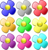 Game Marbles Flowers clip art Preview