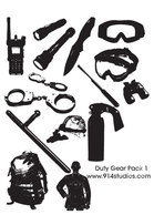 Military - Gear Vector Police Duty Gear Pack #1 
