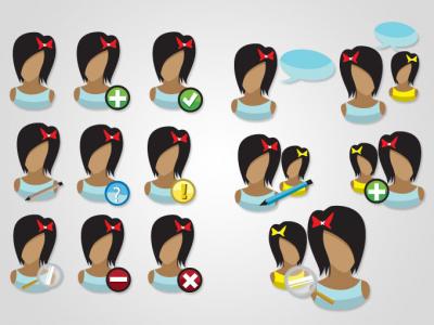 Girl User Icons Preview