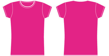 Human - Girls pink t-shirt template free vector 