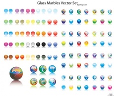 Glass Marbles Vector Set Preview