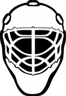 Goalie Mask Simple Outline clip art Preview