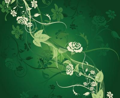 Green Floral Background Preview