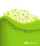 Green Flourish Vector Background