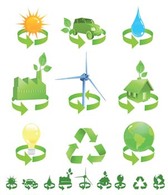 Green icons vector