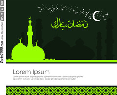 Greeting Card Template for Ramadan Kareem