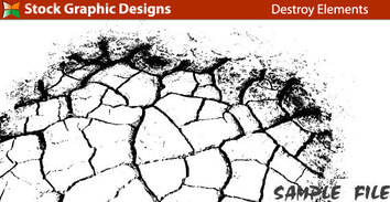 Grunge destroyed design elements vector Preview