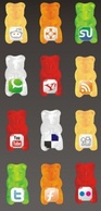 Gummy social icon set Preview