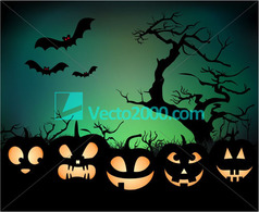 Holiday & Seasonal - Halloween night background 