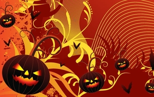 Halloween Night Card Vector Preview