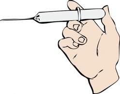 Hand And Syringe clip art Preview