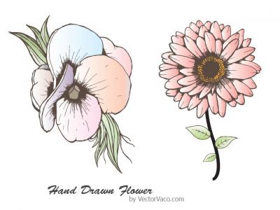 Hand Drawn Flower Preview