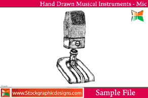 Hand Drawn Musical Instruments - Mic