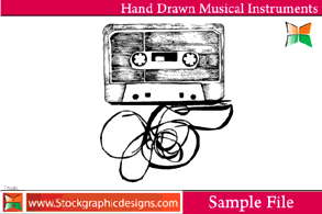 Hand Drawn Musical Instruments