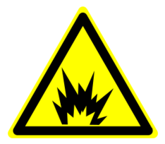 Hazard Warning Sign: Explosion