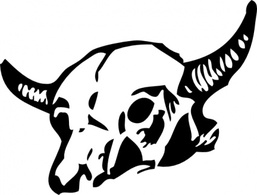Head Dead Skull Bones Farm Cow Horns Animal Preview