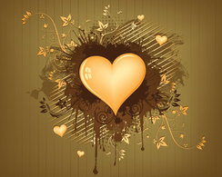 Heart on grunge background brown Preview